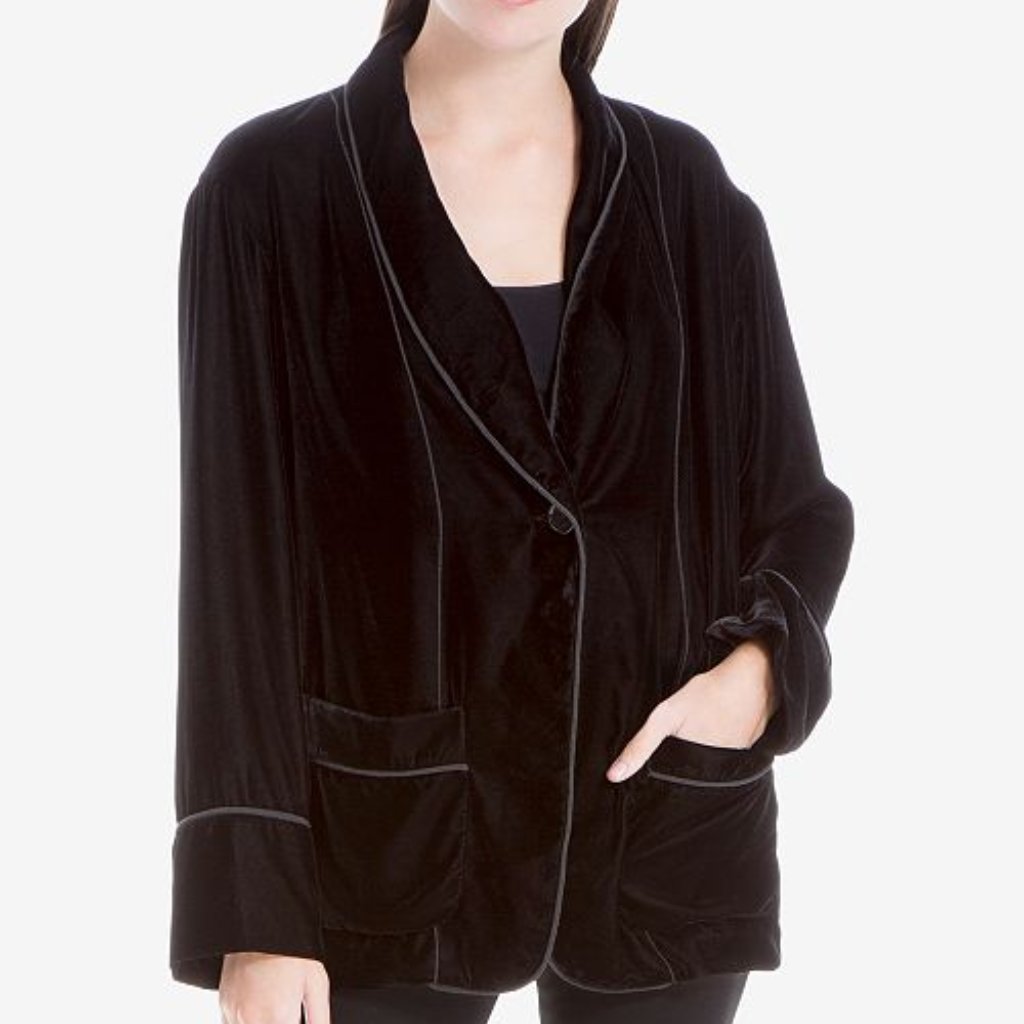 Max Studio Women's Velvet Open Blazer